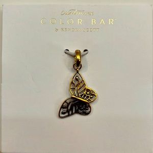 Kendra Scott Breast Cancer Butterfly Charm in Vintage Gold